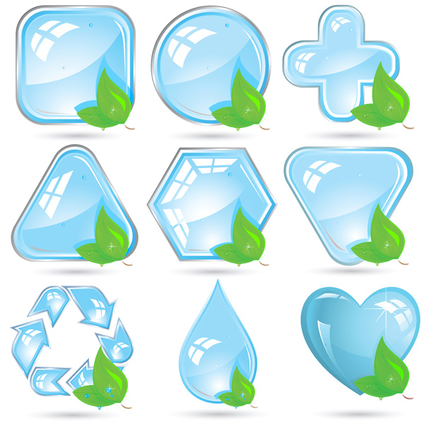 free vector Crystal green icon vector